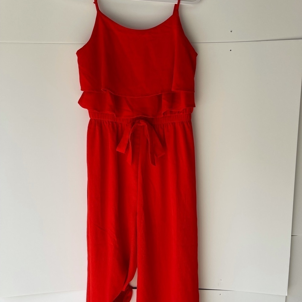 Women's Cute Jumpsuit Romper Orange Boho Trendy Casual Summer Dress, Sz S - Picture 5 of 16